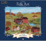 2027年LANGラング壁掛けカレンダーFolk Art フォークアート 消費税込3100円
