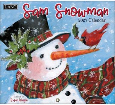 2027年LANGラング壁掛けカレンダーSam Snowmanサムスノーマン消費税込み3100円