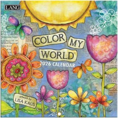 2026年LANGラング壁掛けカレンダーColor My Worldカラー マイワールド消費税込み2900円